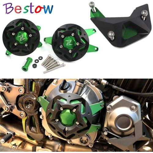 Modified Motorcycle Engine Fan Blade Protection Cover Motorbike Engine/Clutch Guard Cover for Kawasaki Z900 Z1000/SX (2010-2017)