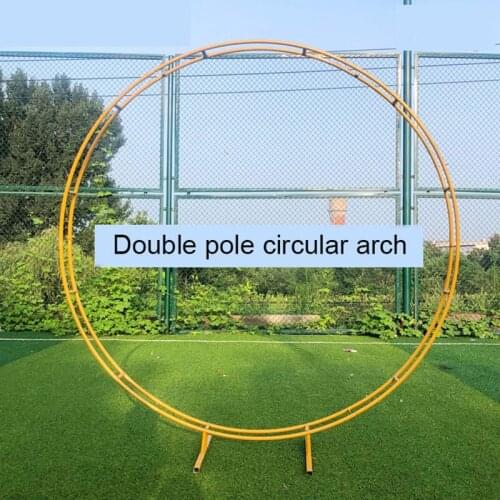 Fashion metal circular flower rack wedding party accessories background decoration double pole arch wedding decoration