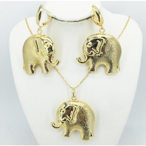 Fashion Dubai gold jewelry set African bridal wedding gift for women Saudi Arabia Necklace Earrings collar jewelry