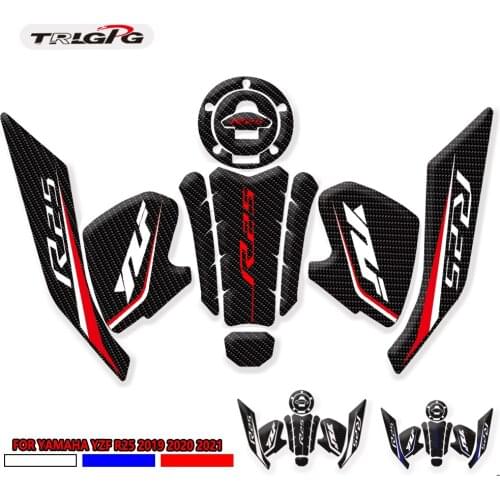 Motorcycle Protector Tank Pad Sticker Gas Knee Brace Traction Side Decal for YAMAHA YZFR25 YZF-25 YZF 25 2019 2020 2021