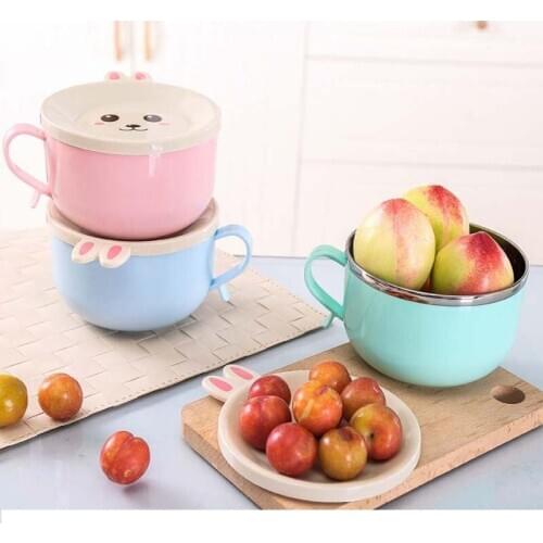 Cartoon Baby Food Dishes Rabbit Lunch Food Fruit Storage Box Portable Children Bento Safe Picnic Food Toddler Dinnerwar