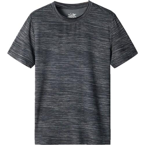 Mens hot sale quick-drying T-shirt tops casual round neck wicking breathable sports short-sleeved T-shirts футболка мужская 40
