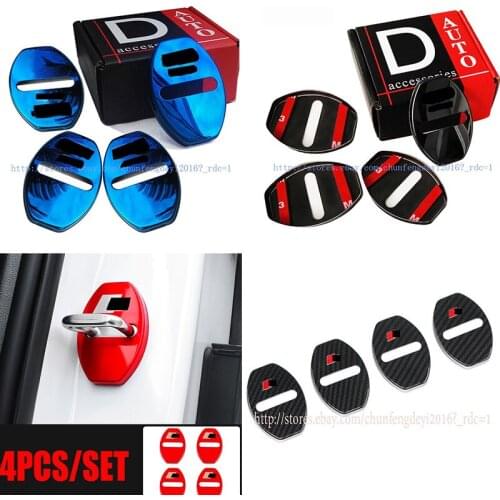 4pcs stainless car door lock sticker cover protect buckle latch car accessories for Audi A3 A4 A5 A6 A7 A8 Q3 Q5 TT R8 RS