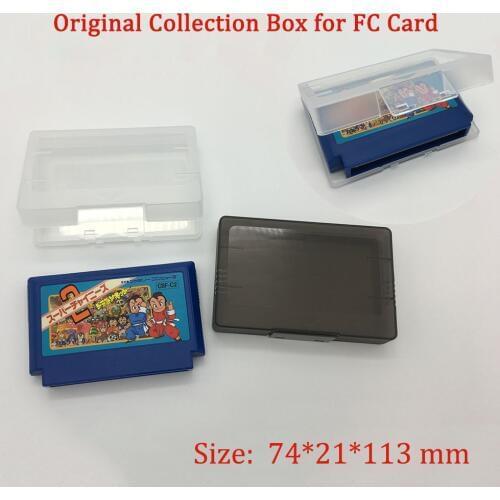 Original Transparent Collection Box for FC Cartridge Regular Card Nintend game classic FC game cards plastic storage box case