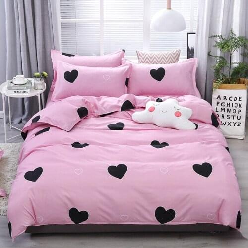 Striped Lattice Bedding Set Full Queen Super King Size Duvet Cover Bed Sheet Pillowcase Soft Kids adult 4pc Bedclothes