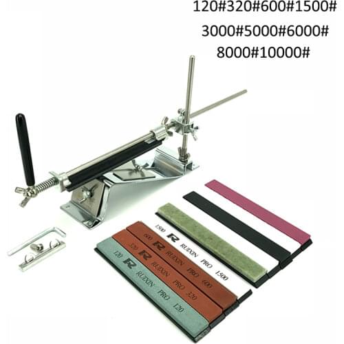 RUIXIN Professional Kitchen Knife Sharpener Whetstone Updated Multifunction Fixed Angle Sharpening System Apex Edge Honing Tools