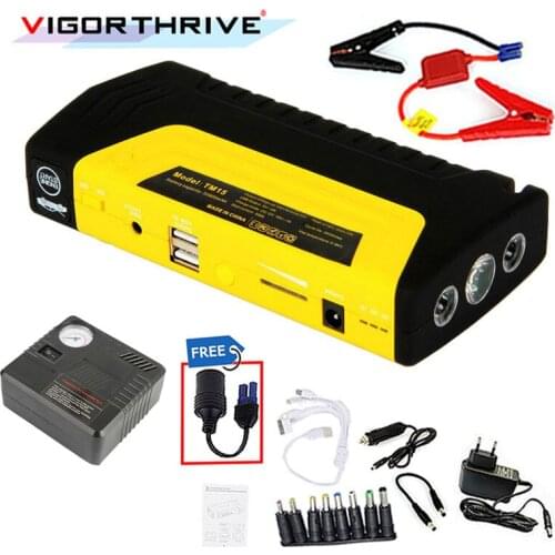 Car jump starter car booster Car battery jump starter with pumpauto emergency jumper rechargeable battery pack