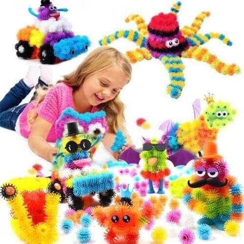 200-1000pcs DIY Thorn Ball Assembling Blocks Toys 3D Model Building Blocks Construction Toys for Children Gifts