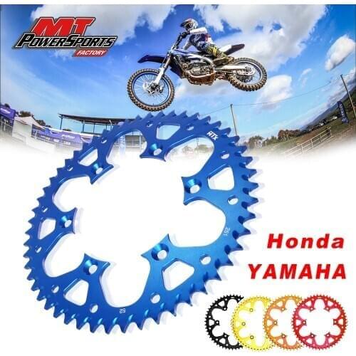 MTX Aluminium Alloy Motorcycle Rear Sprocket Chain Wheel For Yamaha YZ250 WR250 WR450 Honda XL200R XR Off Road Rear Sprockets