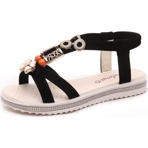 2019 New Bohemian Sandals Female Open Toe With Non-slip Roman Casual Sandals Student Vacation Beach Shoes