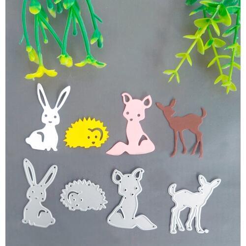 Animal rabbit lamb hedgehog decorative metal cutting die clipbook paper knife stamping die