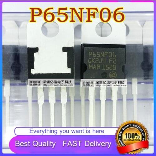 10Pcs/Lot New Original P65NF06 STP65NF06 Field Effect Transistor MOSFET N-CHANNEL 65A60V Good Quality