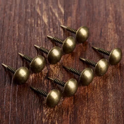 100pcs 8*15mm Pushpin Decorative Thumbtacks Antique Tack Pin Nail Round Shape Push Pins Thumb Tacks Wall Cork Board Office