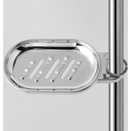 22mm ABS Plastic Shower Rail Soap Dish Box Soap Holder Soap Pallet Shower Rod Holder For Slide Bar Chrome