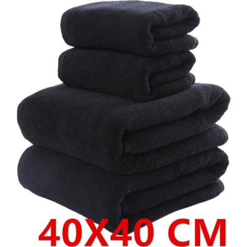 3 /2pcs 40x40 cm multi-surface microfiber cleaning cloth, black high-grade microfiber towel,for cleaning glass,kitchen,bathroom