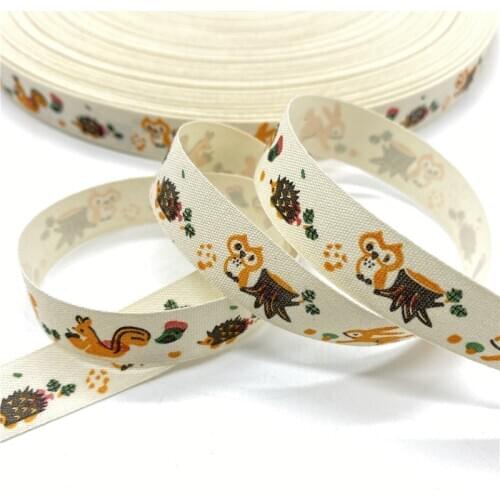 5Yards 15mm Cotton Ribbon Black and white pattern Printed Cotton Ribbons For Wedding Christmas Decoration DIY Sewing Fabric #20