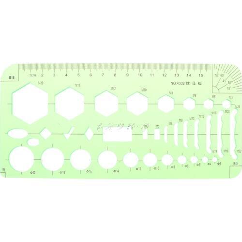 Drafting Drawing Measuring Ruler Geometric Combine Template Ruler Stationery School Accessories