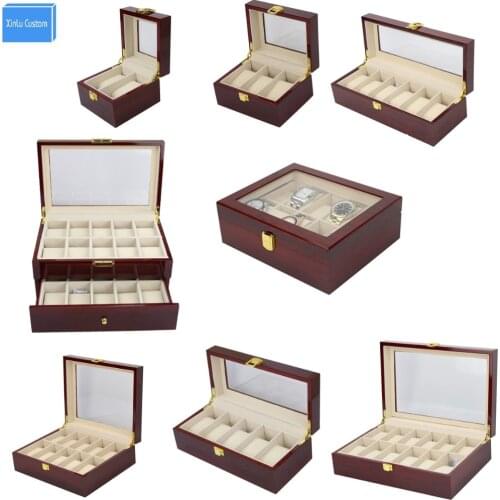 Luxury Wood Storag Boxes Display 2/3/5/6/10/12/20 Watches Boxes Display Watch Box Jewelry Case Organizer Holder Promotion Boxes