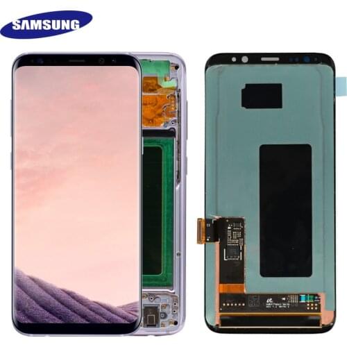 ORIGINAL 5.8'' S8 Display Screen for SAMSUNG Galaxy S8 Screen Replacement LCD Touch Digitizer Assembly G950F G950 with FRAME
