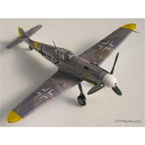 DIYMyModeI1:32 Scale Messerschmit German BF-109 Fighter Aircraft Handcraft Paper Model Kit Puzzles Handmade Toy DIY