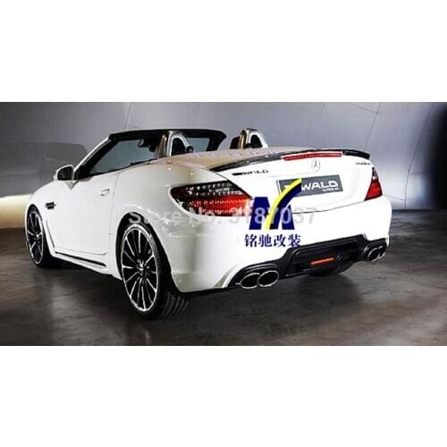 For Benz R172 SLK Class Convertible 2 Door 2012 2013 Car Tuning Carbon Fiber Rear Roof Spoiler Lip Window Top Wing