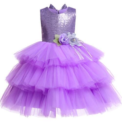 Delicate Girl Official Wedding Party Evening Dress Girls First Backless Pompon Dress for Eucharist Party vestidos de fiesta