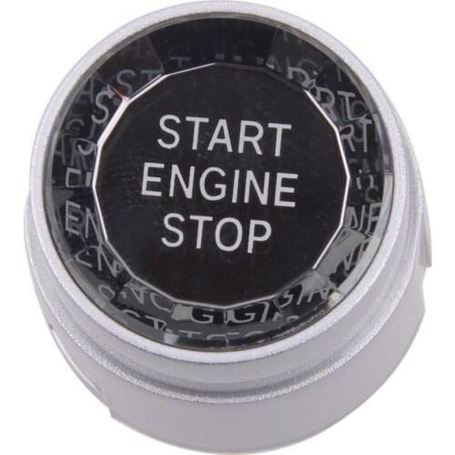 Gloosy Silver Car Ignition Engine Start Stop Switch Button Cover Decoration fit for BMW 1 2 3 4 5 6 Series X1 X3 X4 X5 X6