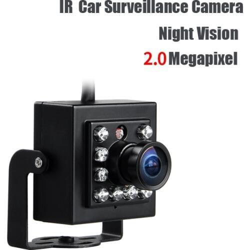 AHD 3.6mm 2.0MP IR Night Vision Mini HD Car Camera for Auto Vehicle Truck School Bus Boat dvr surveillance,DC12V Free Shipping