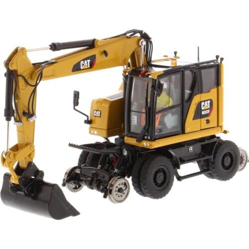 DM85662 1:50 Cat M323F Railroad Wheeled Excavator Includes 3 accessories: Ballast Tamper, Rail Clamshell, and Bucket