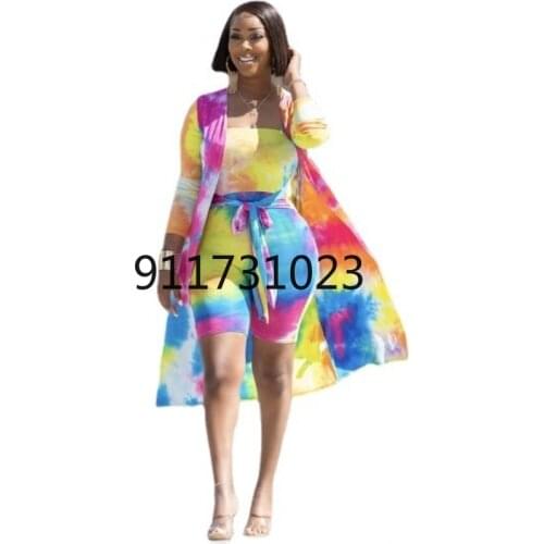Two Piece Set Africa Clothes African New Dashiki Fashion Tie Dye Suit Top Trousers Super Elastic Party For Women Outfits 2021
