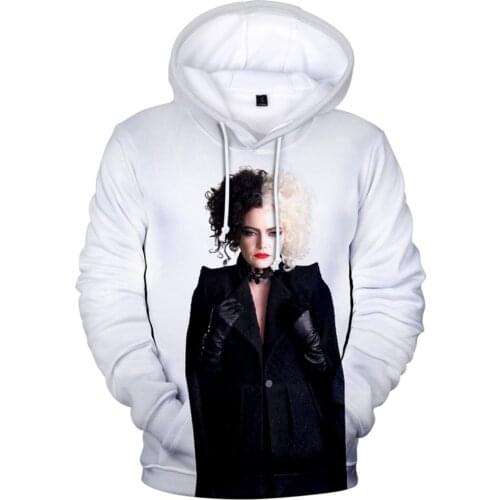 Cruella Cosplay Hoodie 3D Print Hood Hoodie Adult Sweatshirt Casual Streetwear Pullover