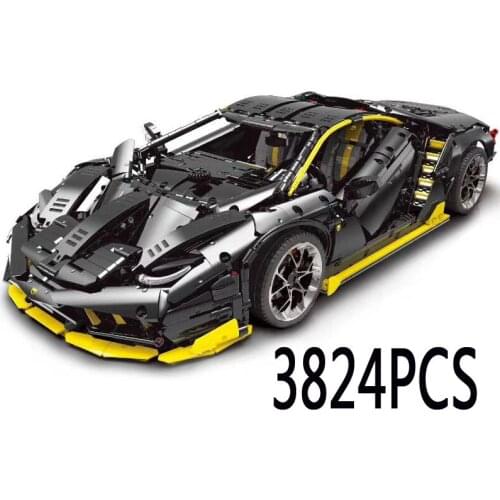 MOC-39933 Black Lamborghinis Centenario 1:8 Super Racing Car Model Building Blocks Bricks Kids Toys Birthday Christmas Gifts