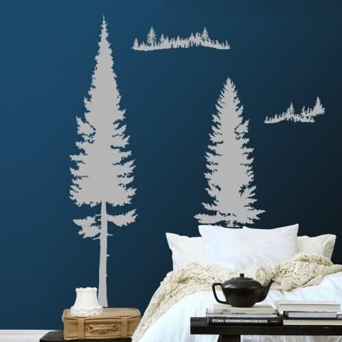 Multi-color Nordic Forest Wall Stickers Home Living Room Sofa Backdrop Wall Decoration Decasl Wallpaper Self Adhesive Room Decor