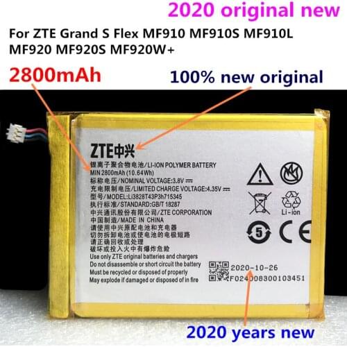 2020 2300mAh LI3823T43P3h715345 Battery For ZTE Grand S Flex / For ZTE MF910 MF910S MF910L MF920 MF920S MF920W+ Phone Batteries