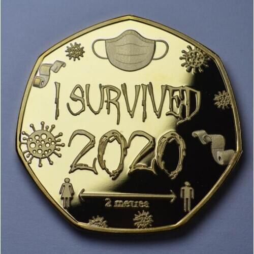 Coin I SURVIVED 2020 Commemorative Coin Memories Of The Past Gift Special Souvenir 2021 Gift