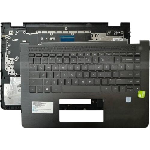 For HP X360 14M 14-BA 14-BA048TX 14-BA100TX Black 924117-001 Non-Backlit Laptop Palmrest Upper Case US Keyboard