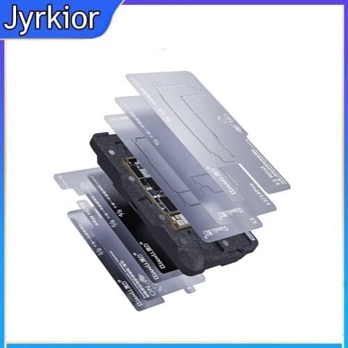 Qianli Middle Frame BGA Reballing Stencil Fixture For iPhone X-12 mini/12/12Pro MAX Motherboard Mid-Bezel Planting Tin Template