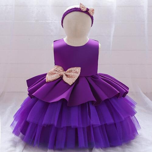 1-5 years old baby girls Christmas dress girls sequin bow hollow tutu cake children clothes princess dress