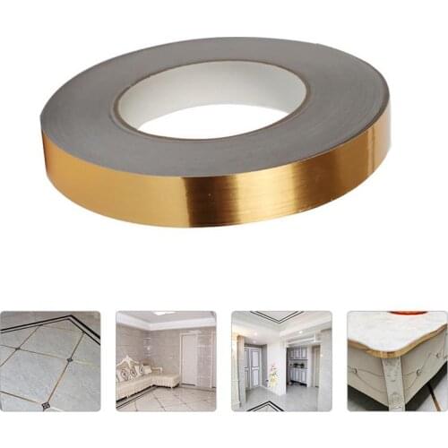 1 Roll Self Adhesive Tile Seam Sticker Waterproof Wall Floor Tile Gap Tape Tile Filler Sticker Ground Seal Tape Golden
