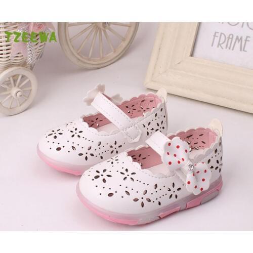 2019 New Sandalias Para Ninas Led Light Toddler Girl Sandals Fashion Chaussure Enfant Fille Baby shoes Floral baby girl sandals