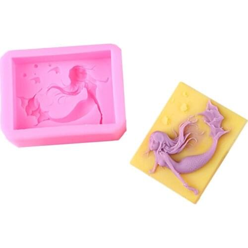 3.1 inch Mermaid Fish Craft Art Mold Silicone Soap Mold Soap DIY Mould Soap Making Chocolate Mold Silicone Soap Making Supplies