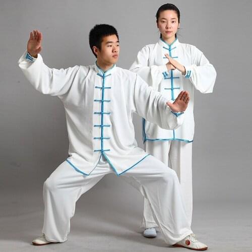 Cotton Increase Silk Exercises Women Kung Fu Clothes Piece Set Traditional Chinese Shaolin Suit Linen Shirts Men Kungfu Uniform