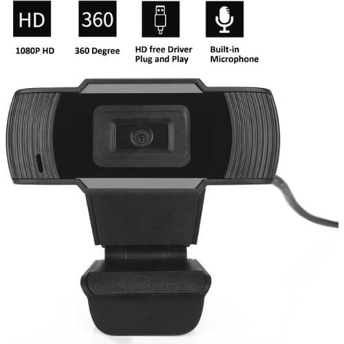 HD 1080P Webcam Mini Computer PC WebCamera with Microphone Rotatable Cameras for Live Broadcast Video Calling Conference Work