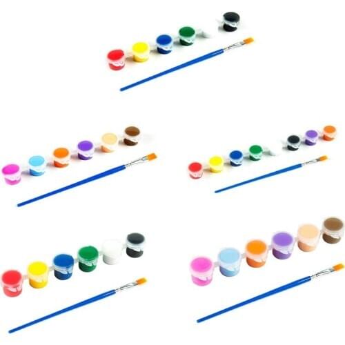 1 Set 3ml/5ml Hand-painted Acrylic Paint Children Safe Painting Pigments Kindergarten DIY Art Graffiti Pigment Set