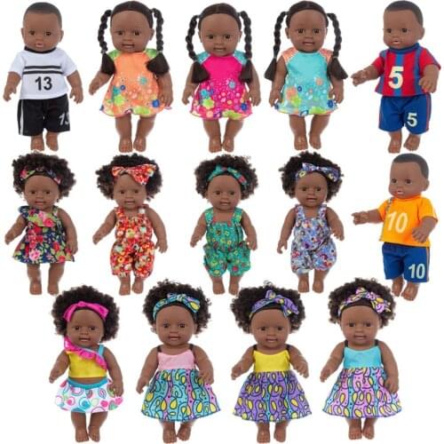 New Lovely 1pcs 30cm multi style African black baby explosion head black skin baby toy