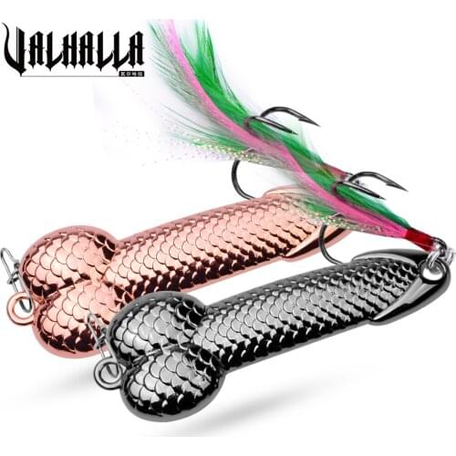 Spoon Lure Comdaba New 1PC Hard Bait Fishing Lure 5/10g/15g/20g/28g/35g With Feather Hooks Gold Silver Metal Fishing Bait