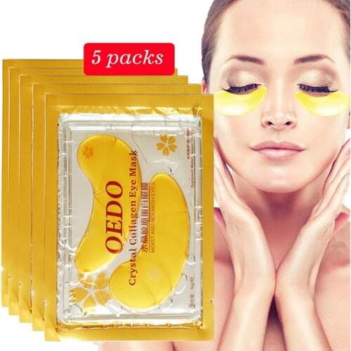 10pcs=5pack Anti-Aging Gold Crystal Collagen Eye Mask Skin Care Eye Patches Crystal Beauty Anti Dark Circle Anti-Puffiness Cream