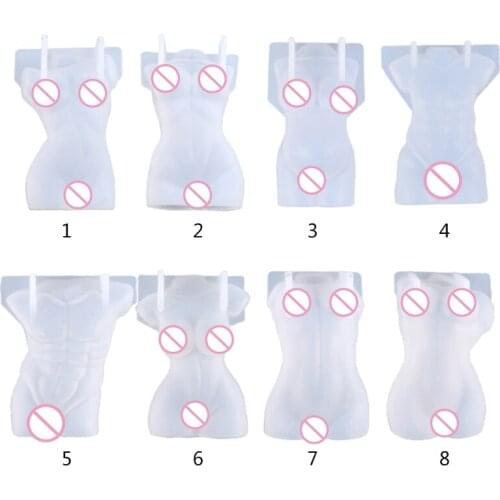 3D Art Body Candle Crystal Epoxy Resin Mold Human Aromatherapy Plaster Wax Silicone Mould DIY Crafts Decor Making Tool