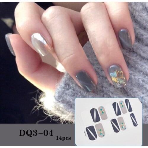 3D Laser Bronzing Nail Sticker Full Wraps Shiny Nail Art Decals Multicolor Nail Slider Strips DIY Salon Manicures Nail Accesoiry