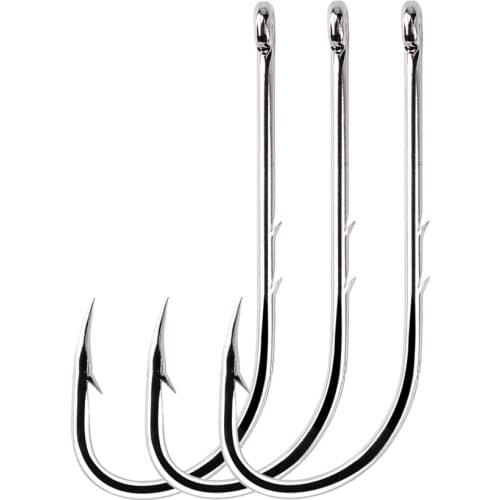 50/100pcs Carbon Steel Fishing Hooks High Carbon Steel With Notches Fishing Hook Baitholder Fishing Artificial Bait Pond Bait